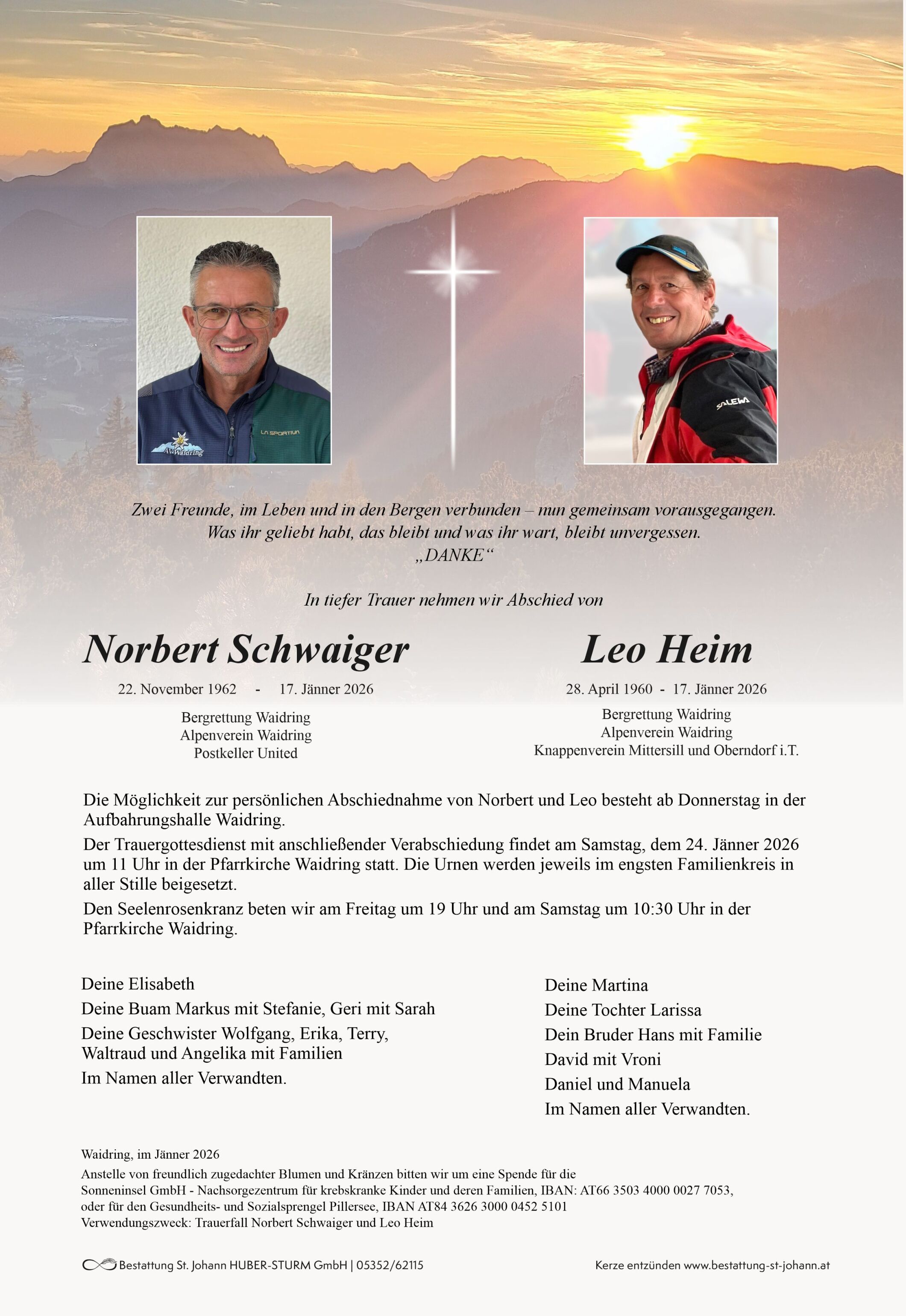 Norbert Schwaiger und Leo Heim